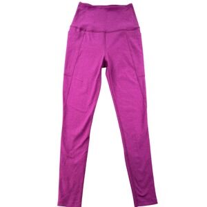 Beyond Yoga Spacedye Out Of Pocket High Waisted Midi Legging Small Magenta Pink